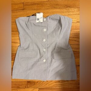 Forever 21 Gray Button Down Shirt